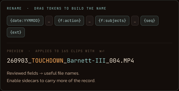 Illustrative token-built filename. Enable metadata outputs to preserve the fuller record.