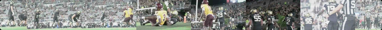 Filmstrip of the touchdown and celebration