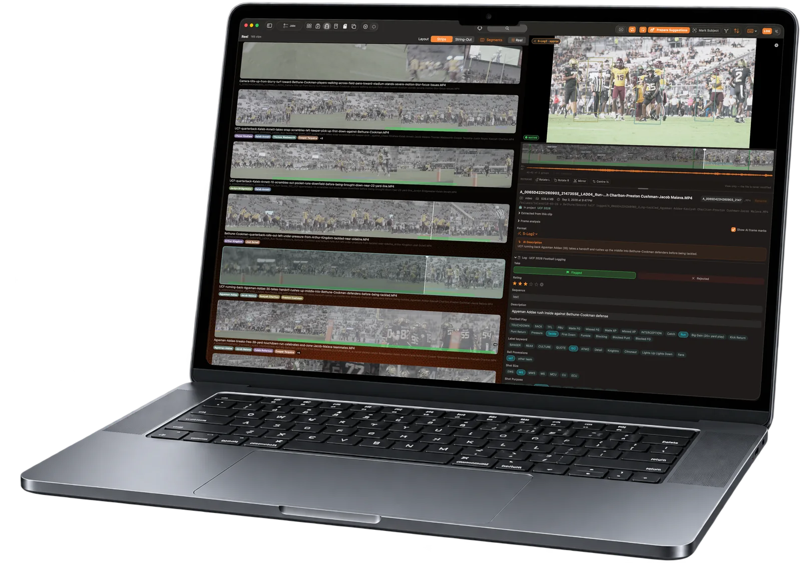 ClipLogger on a laptop with real application screenshot